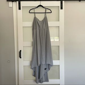 Torrid 4 Grey striped Midi high low dress